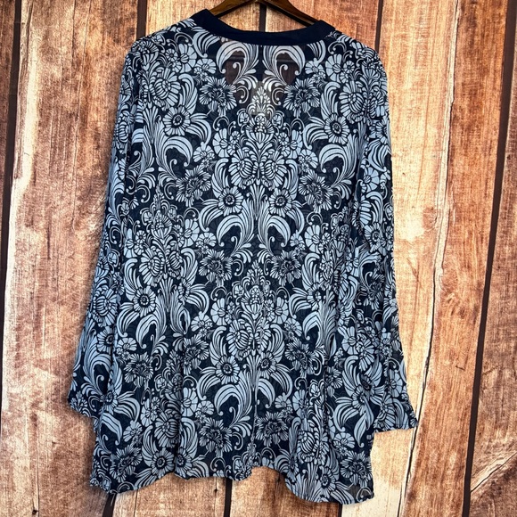 Lane Bryant blue Floral Tunic - Picture 3 of 6